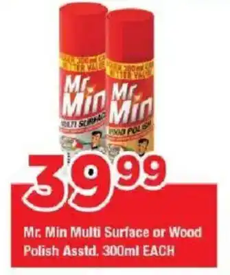 OK Grocer Mr. Min Multi Surface or Wood Polish offer
