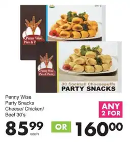Save Hyper Penny Wise Party Snacks Cheese/ Chicken/ Beef offer