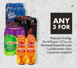 Save Hyper Reboost Energy Drink/ Super C/ Coo ee Mocktail/ Pepsi/ Mirinda/ 7up/ Mountain Dew Cooldrink offer