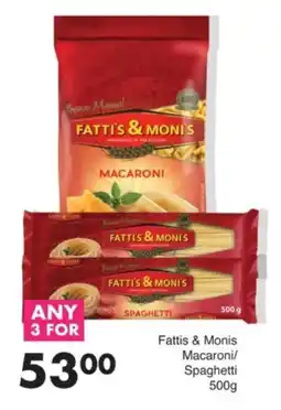 Save Hyper Fattis & Monis Macaroni/ Spaghetti offer