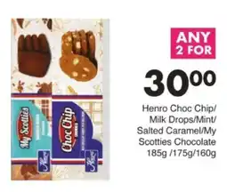 Save Hyper Henro Choc Chip/ Milk Drops/ Mint/ Salted Caramel/ My Scotties Chocolate offer