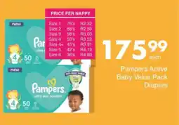 Save Hyper Pampers Active Baby Value Pack Diapers offer