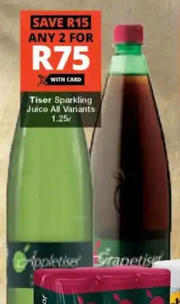 Checkers Liquor Shop Tiser Sparkling Juice All Variants offer