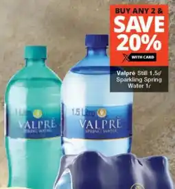 Checkers Liquor Shop Valpré Still/ Sparkling Spring Water offer