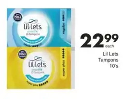 Save Hyper Lil Lets Tampons offer