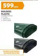 BUCO Builders Plastic 3 x 30m In Green or Black-Each offer
