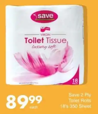 Save Hyper Save 2 Ply Toilet Rolls offer