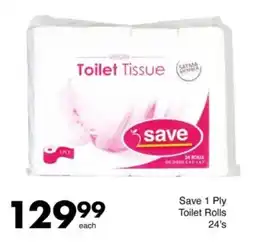 Save Hyper Save 1 Ply Toilet Rolls offer
