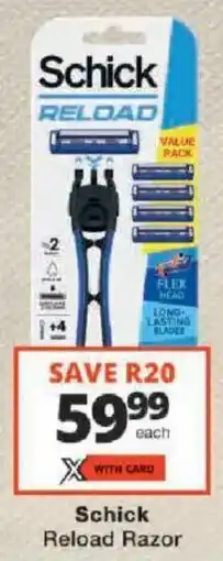 Checkers Schick Reload Razor offer