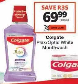Checkers Colgate Plax/ Optic White Mouthwash offer
