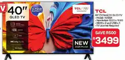 Pick n Pay Hypermarket TCL 40" 101cm 2K QLED TV offer