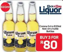 Pick n Pay Hypermarket Corona Extra Non-returnable Bottles offer