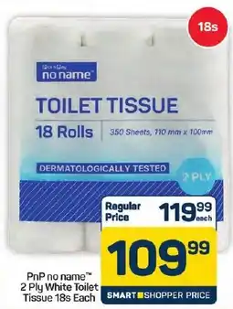 Pick n Pay Hypermarket PnP no name 2 Ply White Toilet Tissue offer