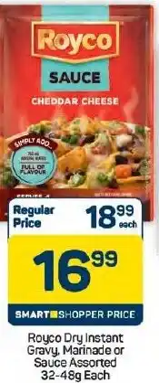Pick n Pay Hypermarket Royco Dry Instant Gravy, Marinade or Sauce Assorted offer