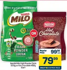Pick n Pay Hypermarket Nestlé Milo Malt Powder Drink or Hot Chocolate offer