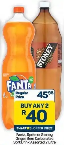 Pick n Pay Hypermarket Fanta, Sprite or Stoney Ginger Beer Carbonated Soft Drink Assorted offer