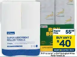 Pick n Pay Hypermarket PnP no name or PnP Springbok White Roller Towels offer
