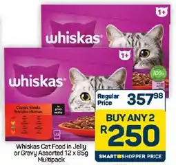 Pick n Pay Hypermarket Whiskas Cat Food in Jelly or Gravy Assorted Multipack offer