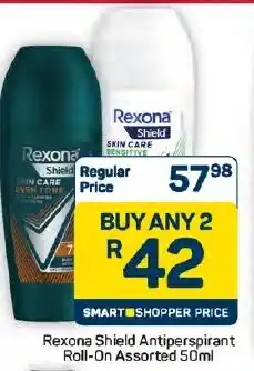 Pick n Pay Hypermarket Rexona Shield Antiperspirant Roll-On Assorted offer