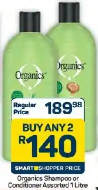 Pick n Pay Hypermarket Organics Shampoo or Conditioner Assorted offer