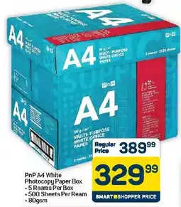 Pick n Pay Hypermarket PnP A4 White Photocopy Paper Box offer