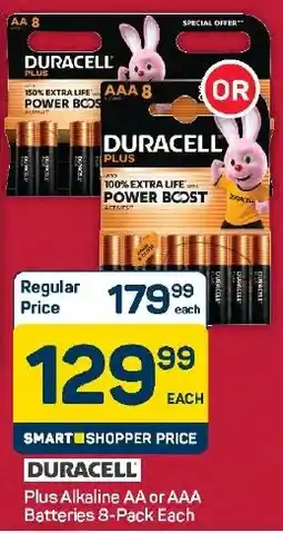Pick n Pay Hypermarket Duracell Plus Alkaline AA or AAA Batteries offer