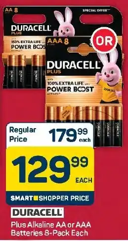 Pick n Pay Hypermarket Duracell Plus Alkaline AA or AAA Batteries offer