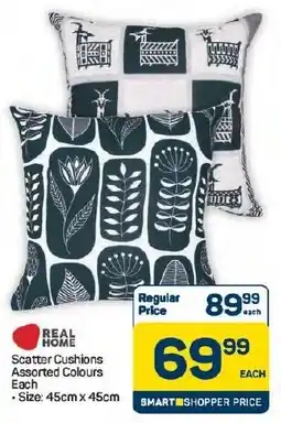 Pick n Pay Hypermarket Real Home Scatter Cushions Assorted Colours offer