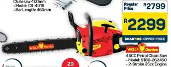 Pick n Pay Hypermarket Wolf Garden 45CC Petrol Chain Saw offer
