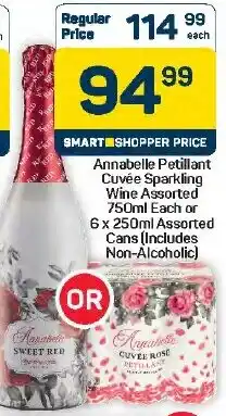 Pick n Pay Hypermarket Annabelle Petillant Cuvée Sparkling Wine Assorted or Cans offer