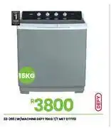 Fair Price Defy 15Kg T/T Met W/Machine DTT151 22-295 offer