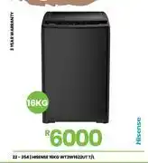 Fair Price Hisense 16Kg T/L W/Machine WT3W1622UT 22-354 offer