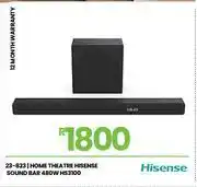 Fair Price Hisense 480W Home Theatre Soundbar HS3100 23-823 offer