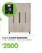 Fair Price Bursa Bedroom 4 Door Wardrobe 1404 x 460 x 1905mm 1-259 offer