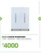 Fair Price Nara Bedroom 4 Door Wardrobe 1600 x 450 x 2100mm 1-284 offer