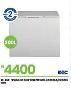 Fair Price KIC 300Ltr WHT Deep Fridge/ Freezer KC0030A/KCG305 20-263 offer