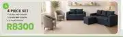 Fair Price Niki Collection 4 Piece Set (1 x 2 Div Couch + 1 x 3 Div Couch + 2 x Tulip Couch) offer