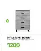 Fair Price Bursa Bedroom Chest Of Drawers 685 x 425 x 990mm 4-043 offer