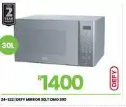 Fair Price Defy 30L Mirror Microwave DMO390 24-222 offer