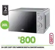 Fair Price Defy 20L Manual Mirror Digital Microwave DMO381 24-220 offer