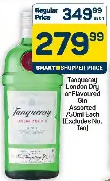 Pick n Pay Hypermarket Tanqueray London Dry or Flavoured Gin Assorted offer