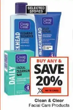 Checkers Clean & Clear Facial Care Products offer