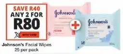 Checkers Johnson's Facial Wipes offer
