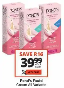 Checkers Pond's Facial Cream All Variants offer