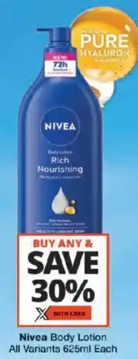 Checkers Nivea Body Lotion All Variants offer