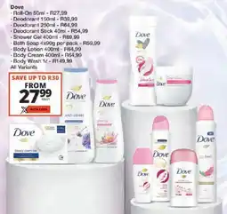 Checkers Dove Product Range offer