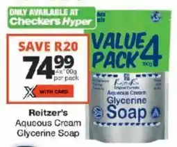 Checkers Reitzer's Aqueous Cream Glycerine Soap offer