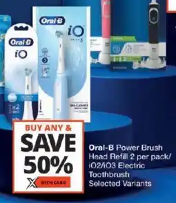 Checkers Oral-B Power Brush Head Refill/ iO2/ iO3 Electric Toothbrush offer