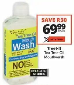 Checkers Treet-It Tea Tree Oil Mouthwash offer