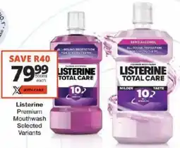 Checkers Listerine Premium Mouthwash offer